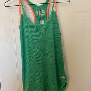 New Balance Green and Orange Tank Top